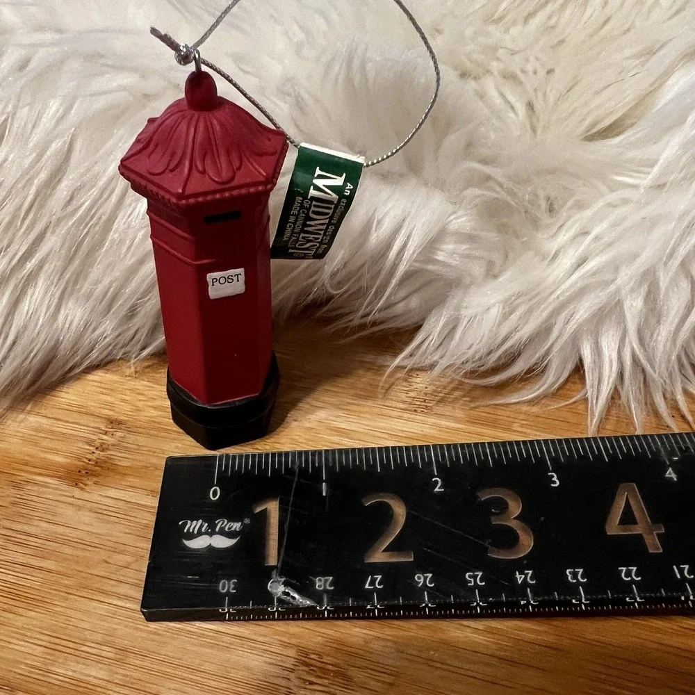 Midwest of Cannon Falls English Postal Box Red Christmas‎ Ornament 3.5